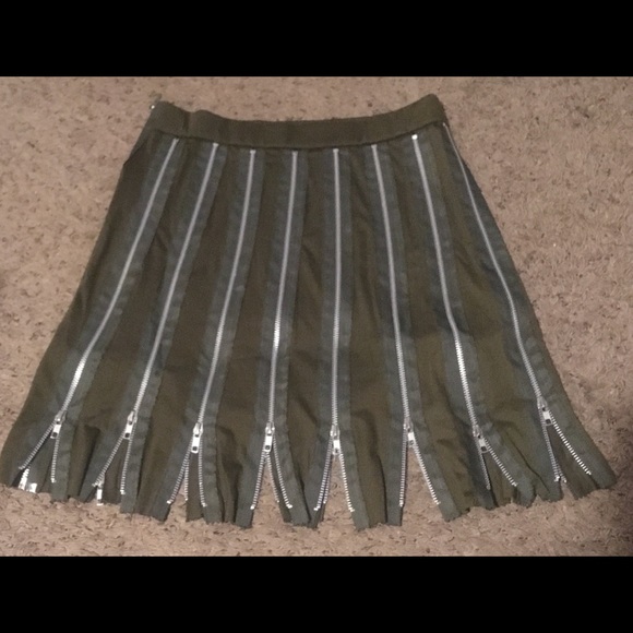 Unique Elastic Waist Skirt 16 Working Silver Zippers Worn At Yr Comfort Level - Picture 12 of 16